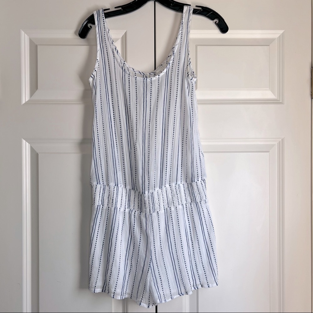 Soft Joie Blue and White Romper